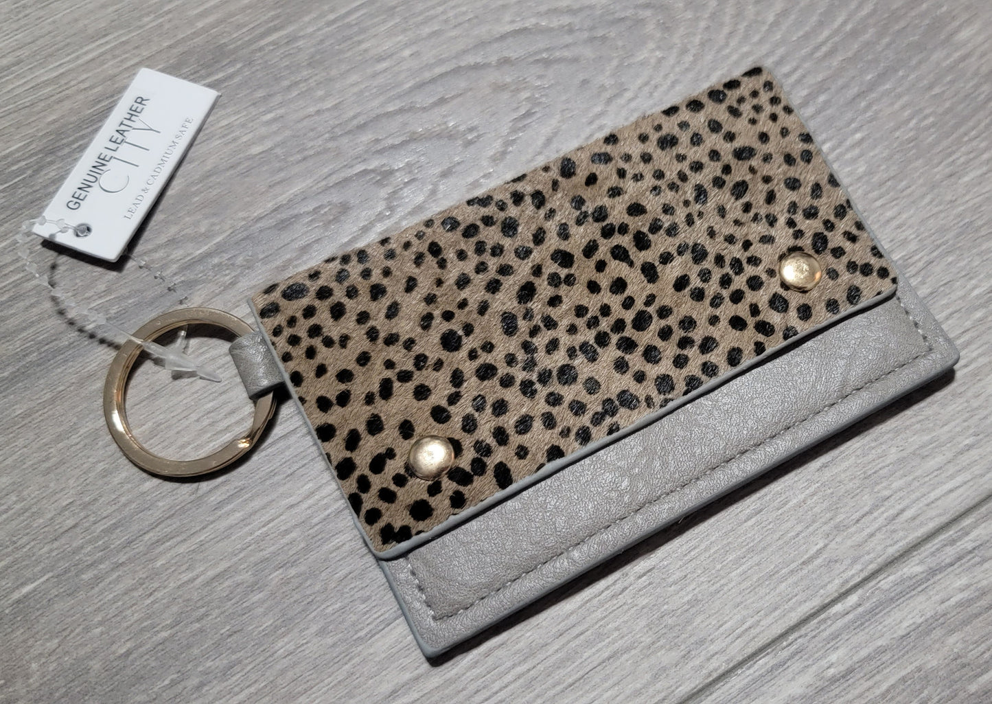Caila Leather Cardholder W/ Snaps