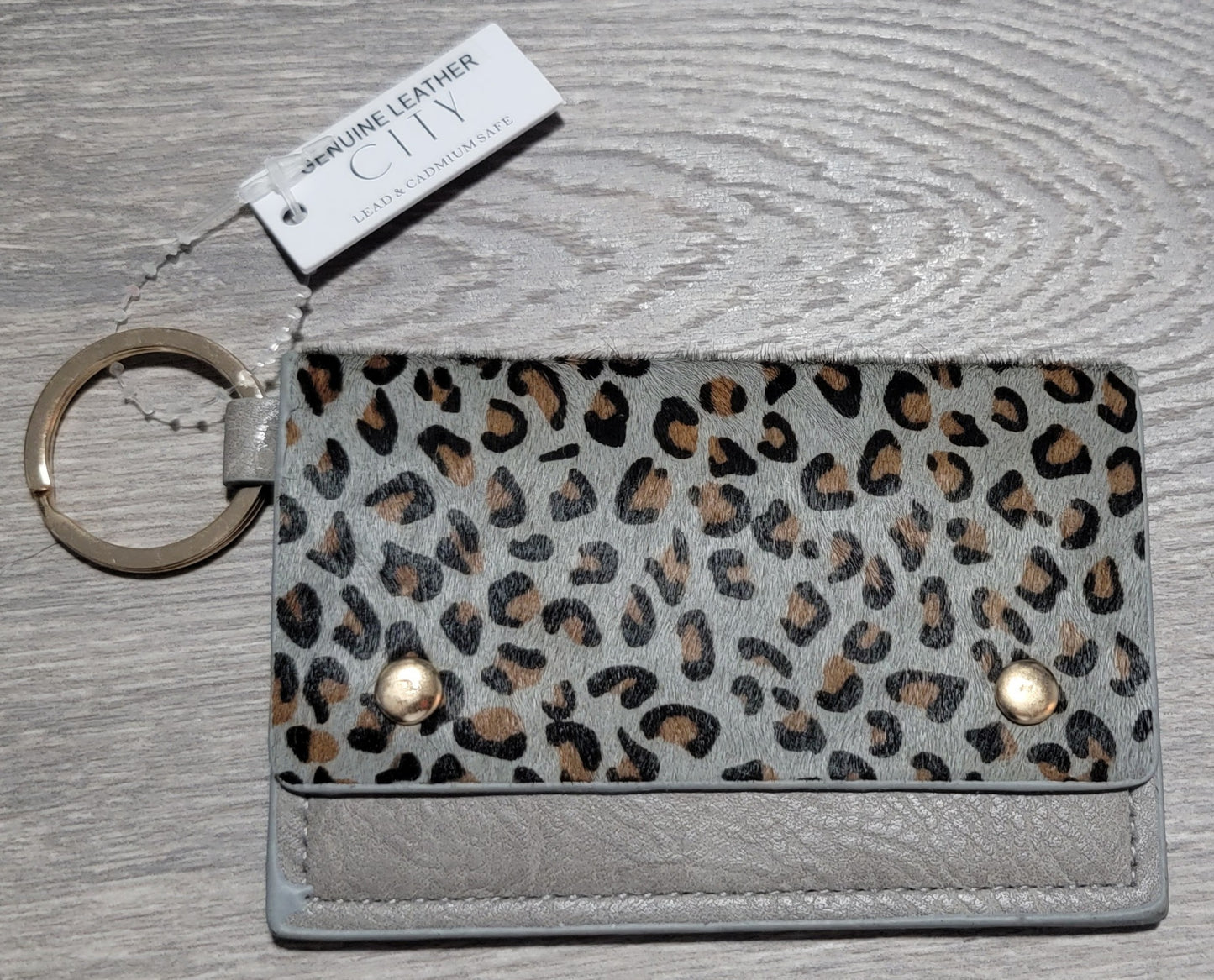 Caila Leather Cardholder W/ Snaps