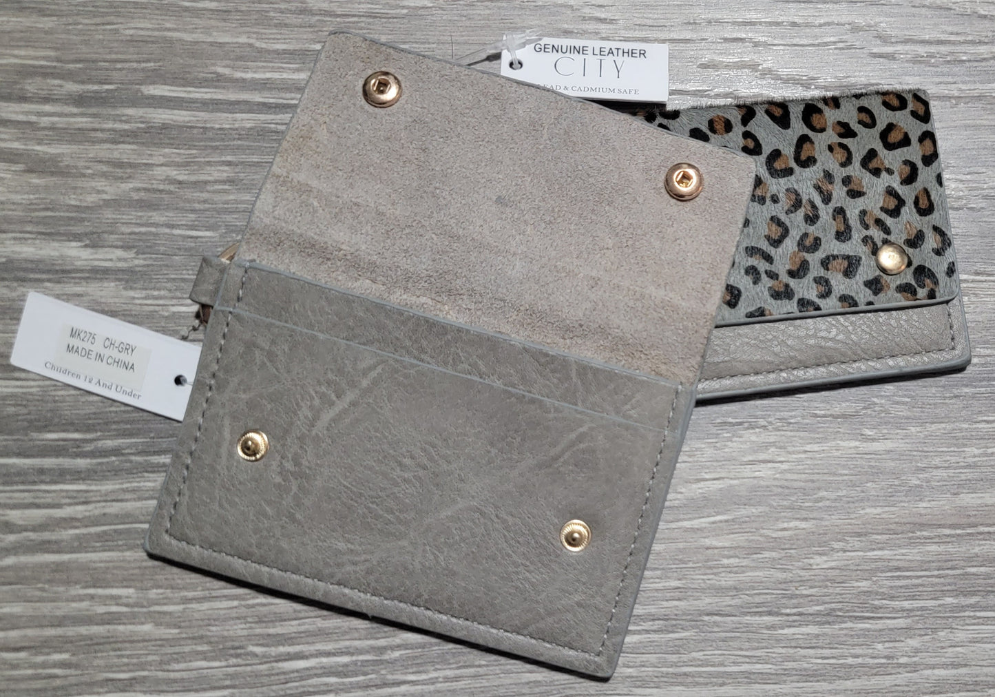 Caila Leather Cardholder W/ Snaps