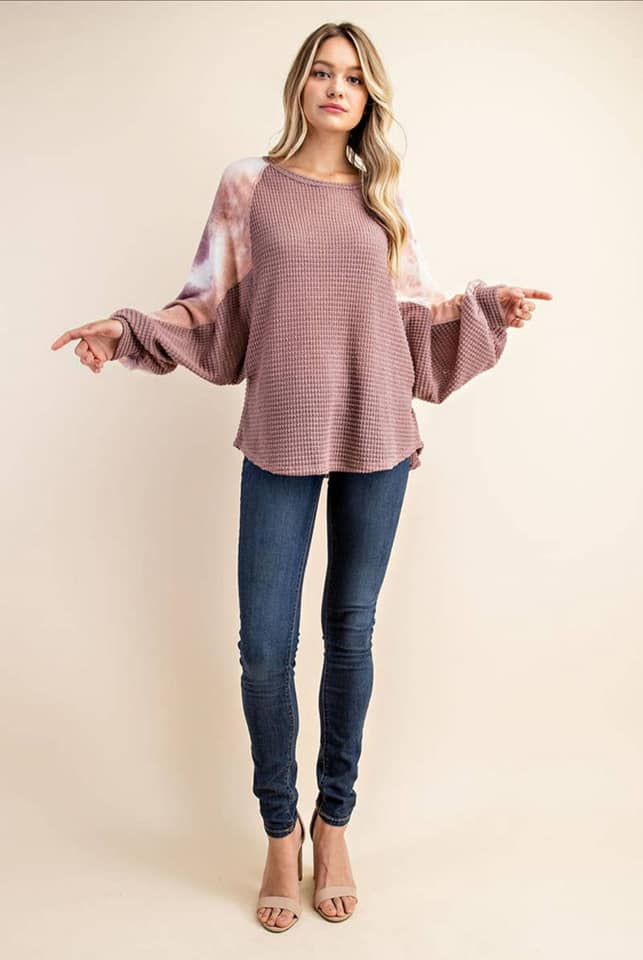 MAUVELOUS Waffle Sweater