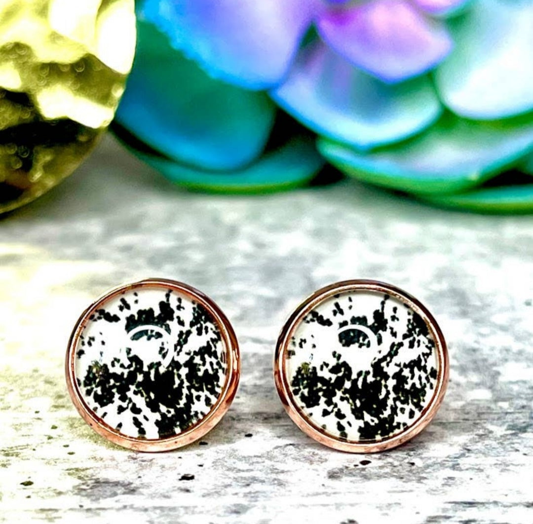 12mm Cow Print Earrings
