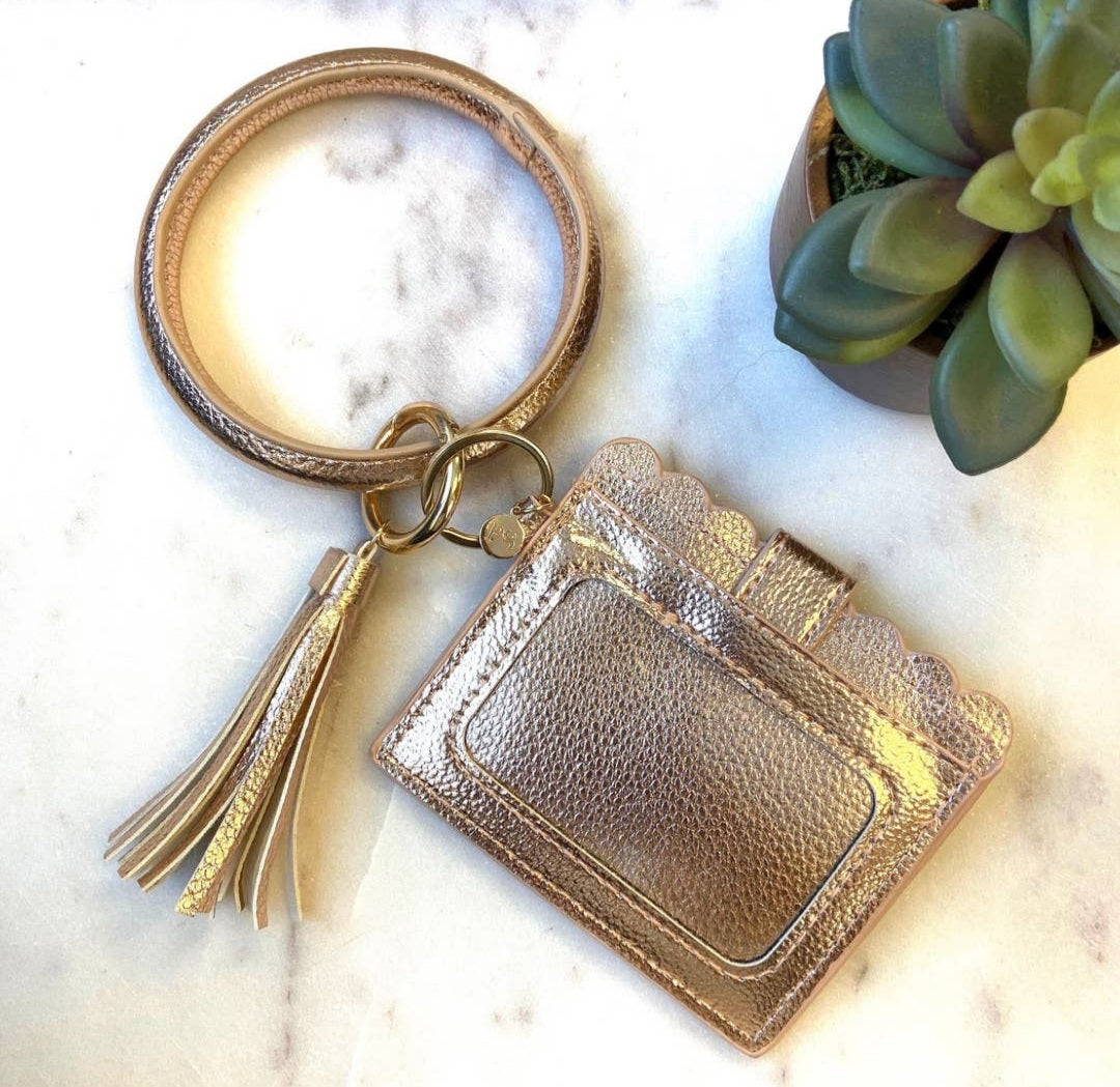 Cardholder With Keyring Bangle & Tassel