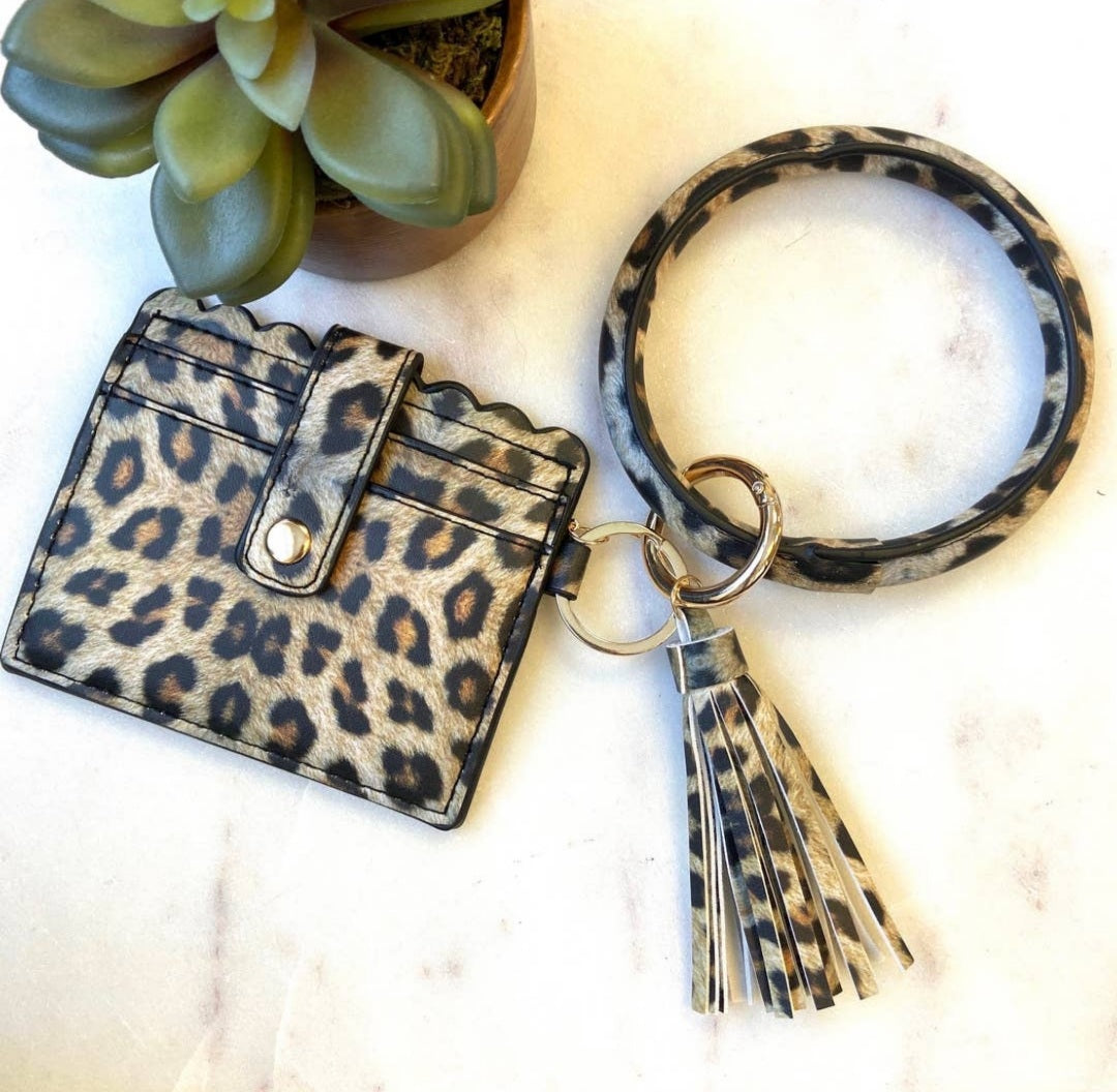 Cardholder With Keyring Bangle & Tassel