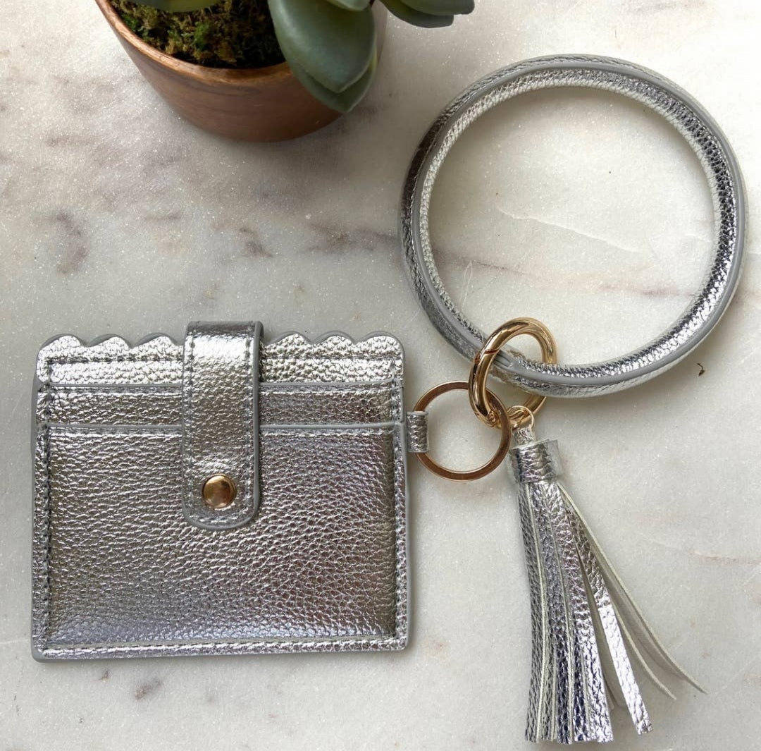 Cardholder With Keyring Bangle & Tassel