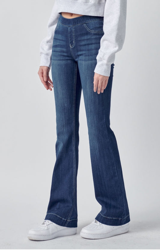 Cello Dark Wash Flare Jeans