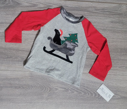 Boys Christmas Dog Shirt