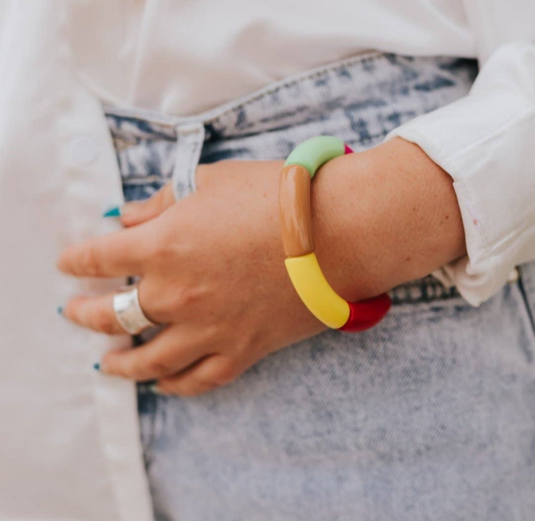 Amaya Bamboo Style Bangle Bracelet